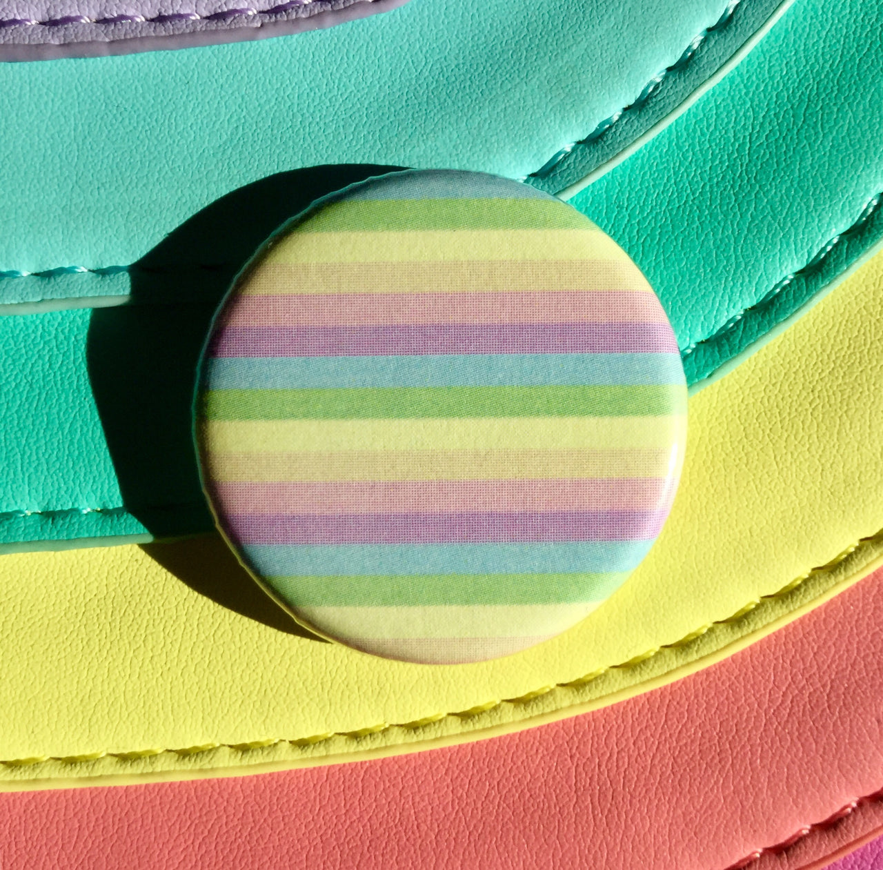 Pastel rainbow magnet - Radical Buttons
