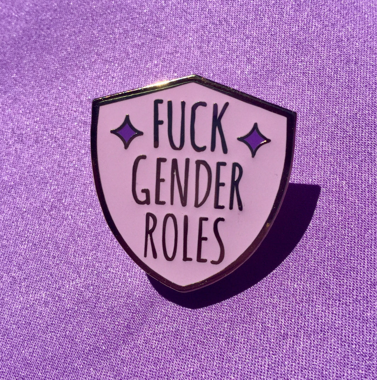 Fuck gender roles enamel pin - Radical Buttons