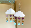 Rainbow cloud earrings