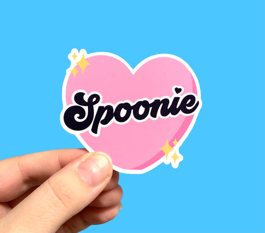 Spoonie 💖 (pack of 3 or 5 stickers)