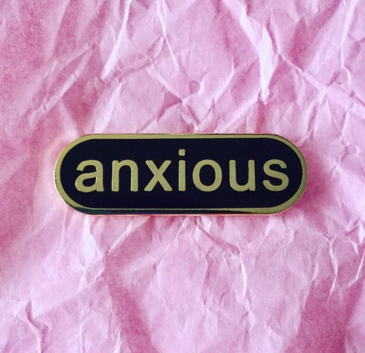 Anxious enamel pin - Radical Buttons