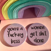 Feminist coaster set - Radical Buttons
