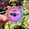 Halloween bat holographic sticker