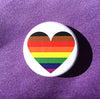 Inclusive pride rainbow heart - Radical Buttons