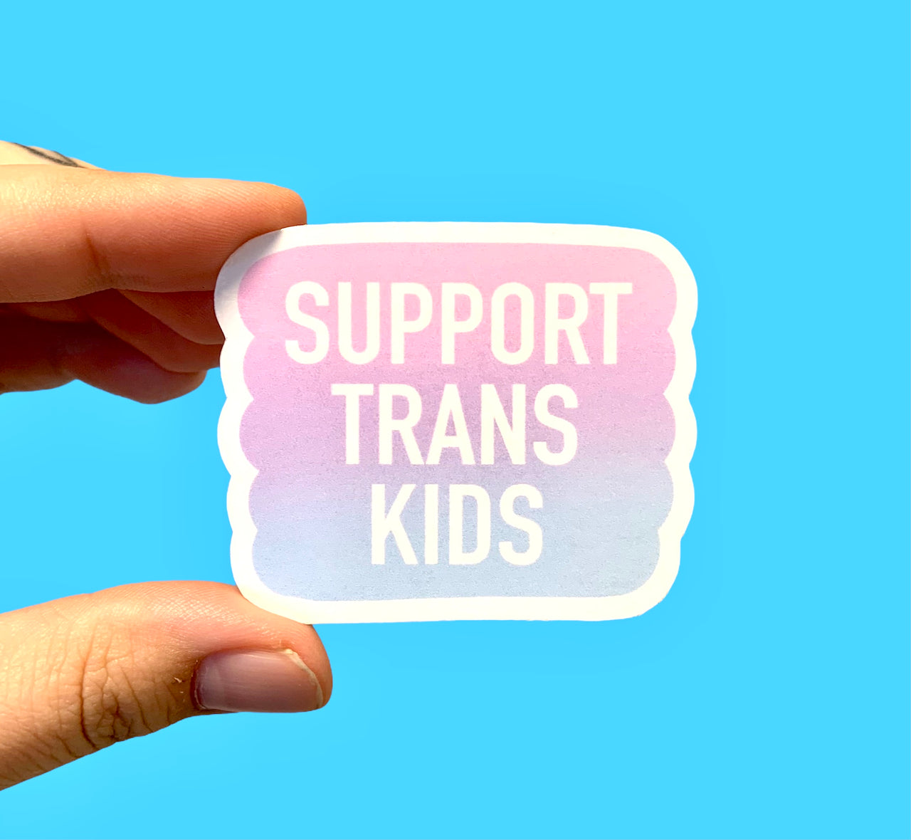 Support trans kids (pack of 3 or 5 stickers)