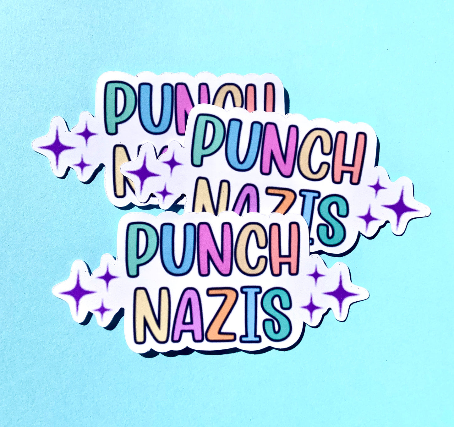 Punch Nazis stickers (pack of 3 or 5)