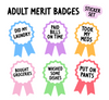 Adult merit badges sticker set