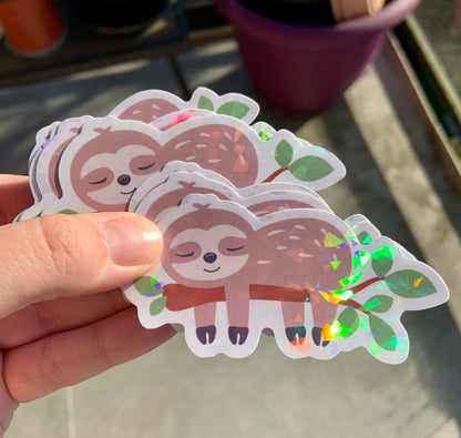 Sleepy sloth (pack of 3 or 5 stickers)