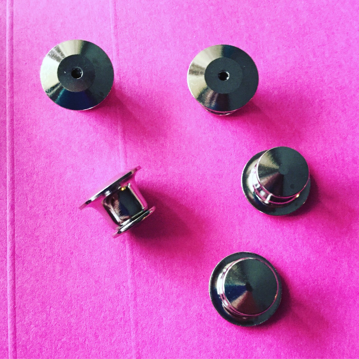 Locking pin backs - Radical Buttons