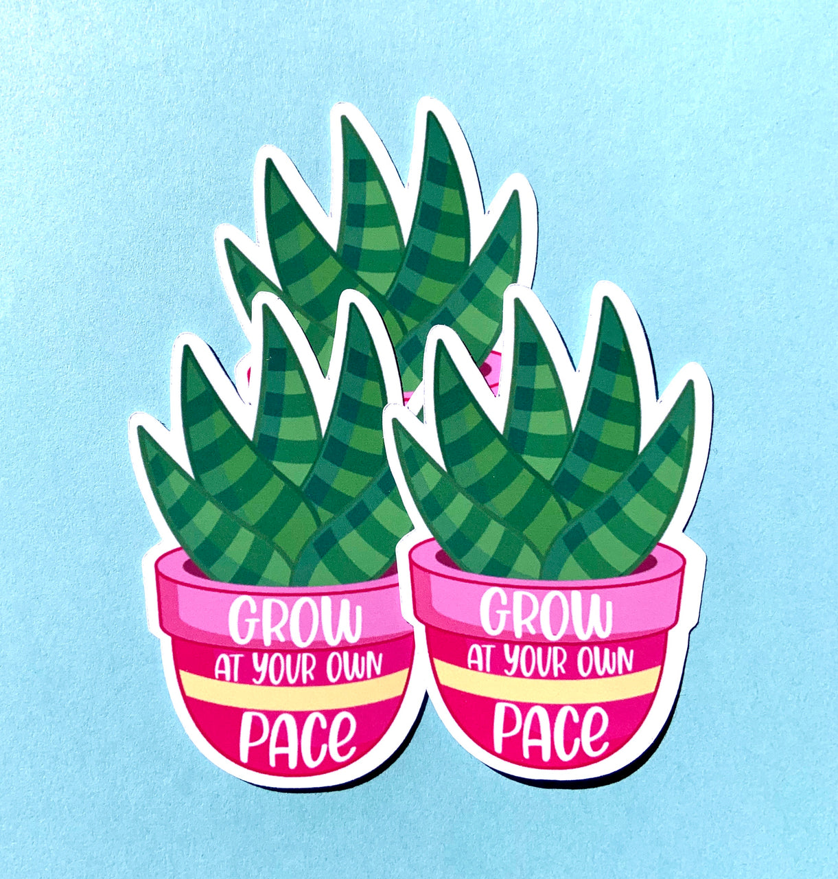Grow at your own pace stickers (pack of 3 or 5)