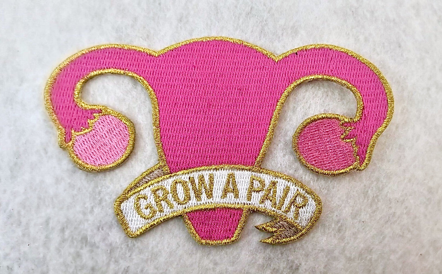 Grow a pair of ovaries patch - Radical Buttons