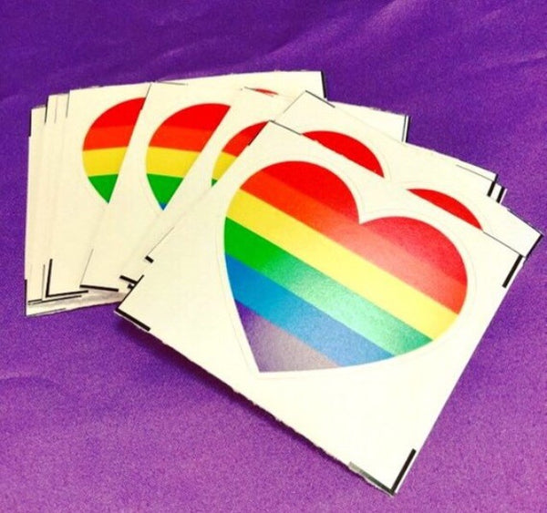 Rainbow pride heart - Radical Buttons